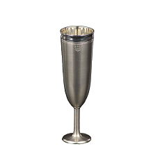Taça de Estanho de Coluna Reta para Champanhe 100 ml - Fosco - CSAEstanho