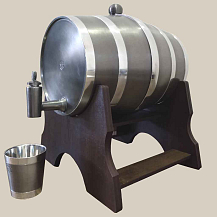 Barril de Estanho 2 Litros com 1 copinho - Fosco - CSAEstanho