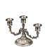 Candelabro Trabalhado de Estanho para 3 Velas