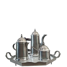 Cj  de Café em Estanho - Fosco - CSAEstanho
