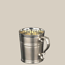 Caneca Alça Trabalha de Estanho 300 ml - Fosca - CSAEstanho