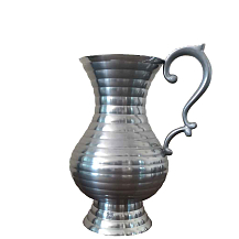 Jarra Canelada de Estanho 600 ml - Fosco - CSA Estanho