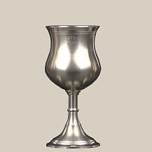 Taça de Estanho Vtoriana para Vinho Branco 150 ml Fosco - CsaEstanho