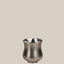 Copo Vitoriano de Estanho para cachaça - Fosco - CSAEstanho