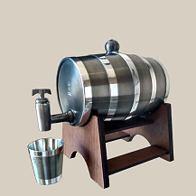 Barril de Estanho de 1,100 L  com 1 copinho liso - Fosco - CSAEstanho