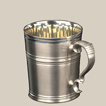 Caneca Alça Trabalha de Estanho 600 ml - Fosca - CSAEstanho