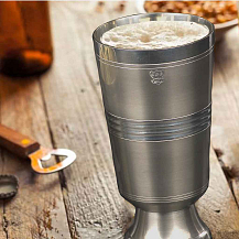 Copo Alto  de Estanho para Cerveja 350 ml - Fosco - CSAEstanho