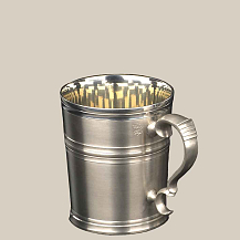 Caneca Alça Trabalha de Estanho 490 ml - Fosca - CSAEstanho