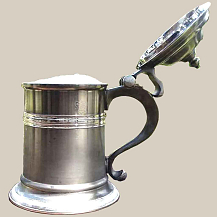 Caneca de Etanho com Tampa Aberta 510 ml - Fosco - CSAEstanho