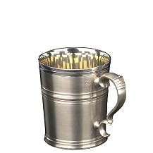 Caneca Alça Trabalha de Estanho 600 ml - Fosca - CSAEstanho