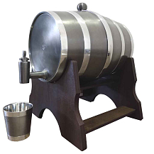 Barril de Estanho 2 Litros com 1 copinho - Fosco - CSAEstanho