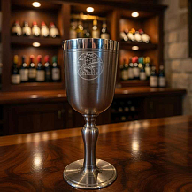 Taça de Estanho Tradicional para Vinhos 210 ml - Fosco - CSAEstanho Ambientada e gravada