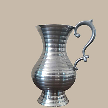 Jarra Canelada de Estanho 600 ml - Fosco - CSA Estanho