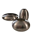 Conjunto Decorativo Jupiter – Três Vasos em Estanho Puro