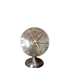 Relógio de Estanho com Pedestal - Fosco -CSAEstanho