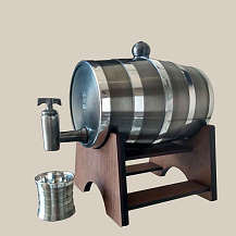Barril de Estanho de 1,100 L  com 1 copinho Friso - Fosco - CSAEstanho