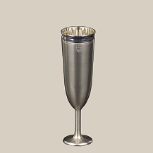 Taça de Estanho de Coluna Reta para Champanhe 100 ml - Fosco - CSAEstanho