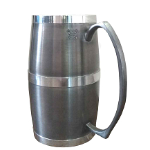 Caneca Barril de Estanho 3 Frisos 420 ml - Fosco - CSAEstanho